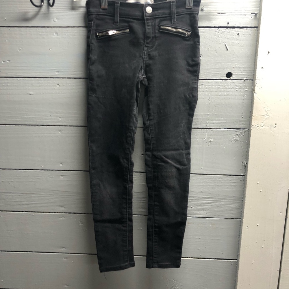 Old Navy Girls Ballerina Jeggings Adjustable Waist Black Size 8